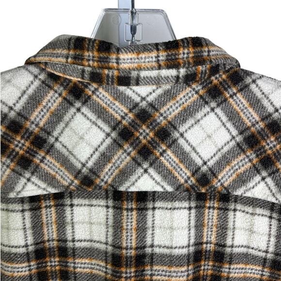 O'Neill Shirt Boys XL Cream Brown Plaid Snap Front Thick Flannel‎ Outdoorsy - Picture 4 of 10